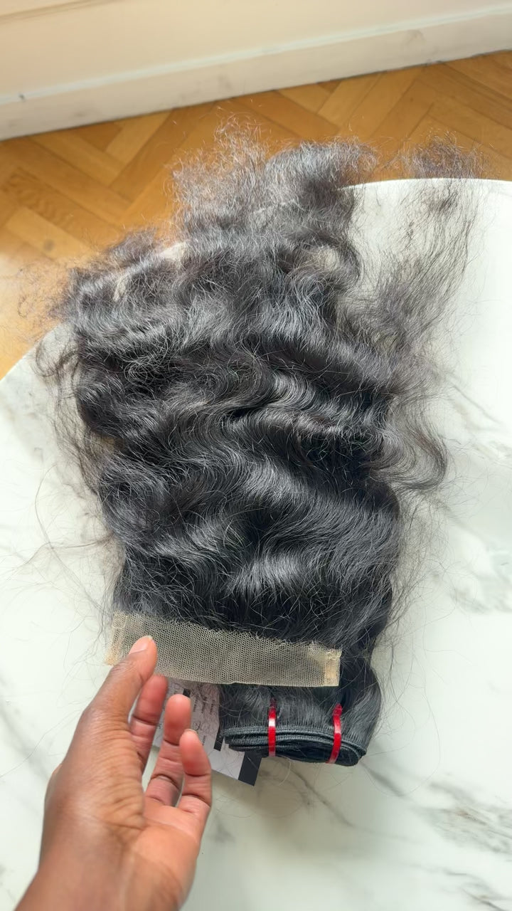 Closure HD 4x4 – Raw Indian
